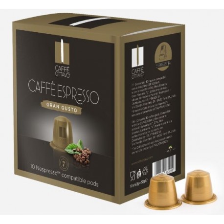 Capsules Gran Gusto Caffè Ottavo compatibles Nespresso®