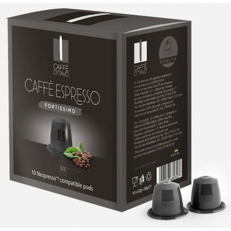 Capsules Fortissimo Caffè Ottavo compatibles Nespresso®