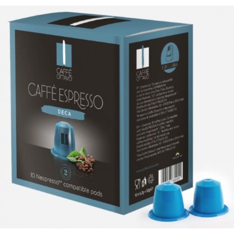 Capsules decaffeinated Caffè Ottavo compatibles Nespresso®