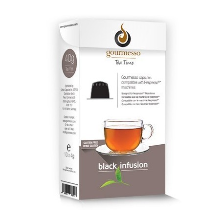 Black Infusion capsules de Thé pour Nespresso ® de Gourmesso