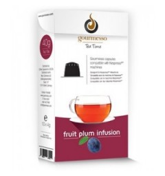 Capsules Infusion pour Nespresso ® à la Prune Cannelle de Gourmesso