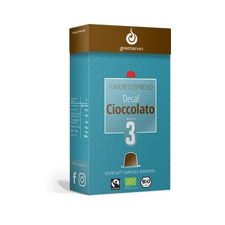 Capsules Déca arôme Chocolat Gourmesso compatibles Nespresso ®