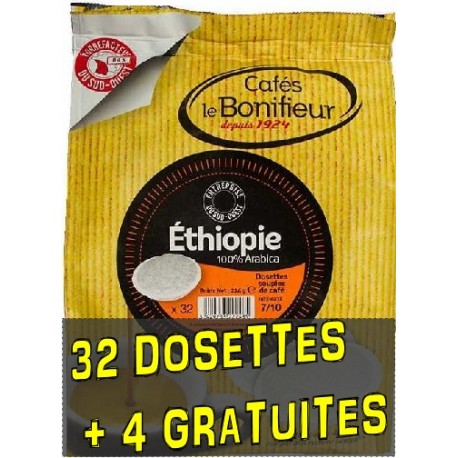 Dosettes compatibles Senseo ® Ethiopie de Cafés Le Bonifieur