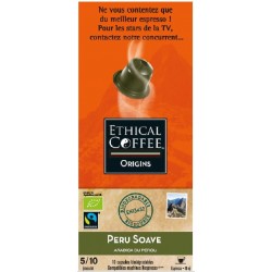 Peru Soave by Ethical coffee, biodegradable and Nespresso® compatible capsules.