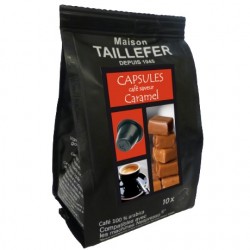 Toffee flavour by Maison TAILLEFER Nespresso® compatible capsules.