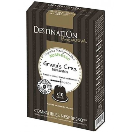 Capsules Biospresso compatibles Nespresso ® Grands Crus Bio de Destination