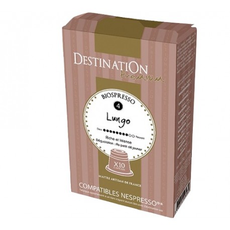 Organic Nespresso® Compatible Biospresso Capsules Grands Crus Bio de Destination