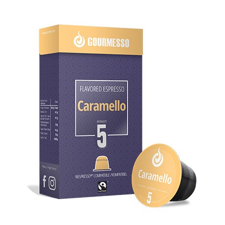 Capsules arôme Caramel compatibles Nespresso ® de Gourmesso