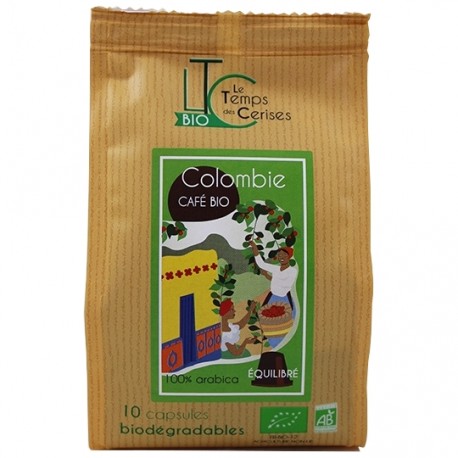 Capsules Colombie Bio compatibles Nespresso ® Le Temps des Cerises