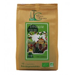 Capsules Moka d'Ethiopie Bio compatibles Nespresso ® Le Temps des Cerises