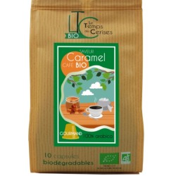 Nespresso ® compatible compostable flavored hazelnut capsules, Le Temps des Cerises