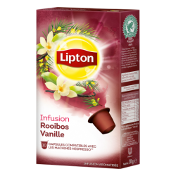Capsules d'Infusion Rooibos vanille Lipton compatibles Nespresso ®