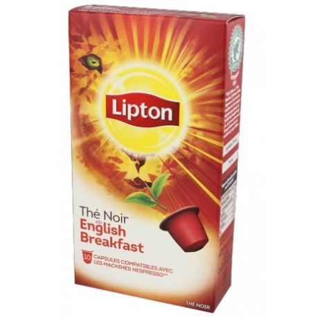 Capsules Thé Noir English Breakfast Lipton compatibles Nespresso ®