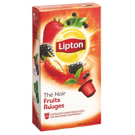 Capsules Thé Noir fruits rouges Lipton compatibles Nespresso ®