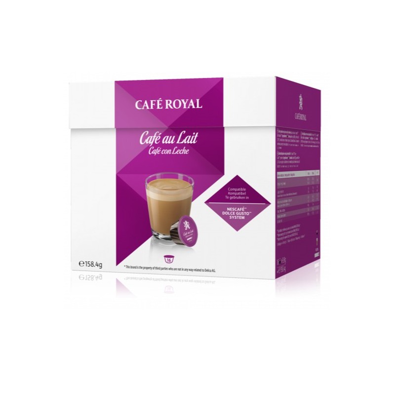 Capsules Café Royal Café au lait compatibles Dolce Gusto