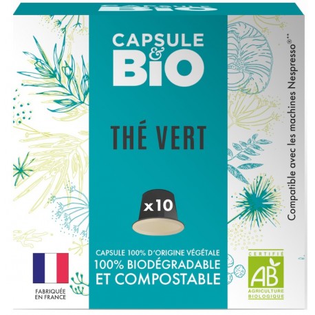 Bio Organic Green Tea Mint Nespresso ® compatible capsules