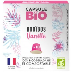 Rooibos Organic Vanilla flavoring capsules compatible Nespresso ®