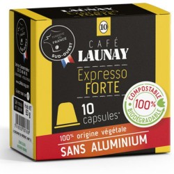 Café Launay EXPRESSO FORTE, Capsules Bio compatibles Nespresso ®