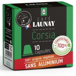 Café Launay CORSIA, Capsules Bio compatibles Nespresso ®