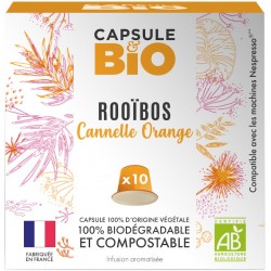 Organic Cinnamon Rooibos capsules Orange Nespresso ® compatible