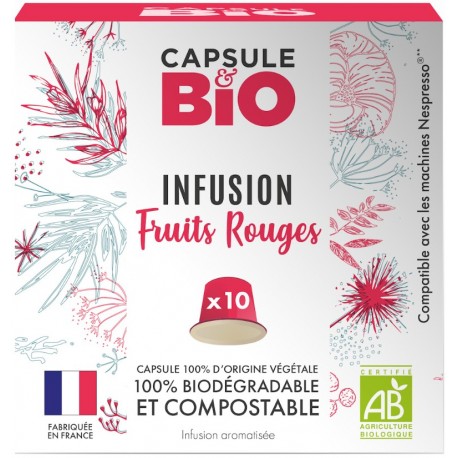 Capsules Infusion fruits rouges compatibles Nespresso ®