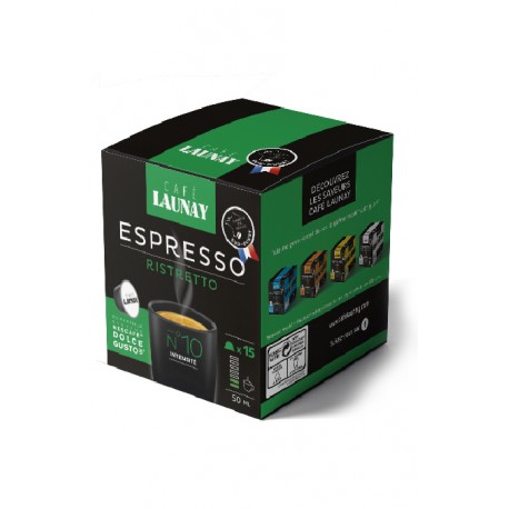 Capsules Ristretto, compatibles Dolce Gusto ® de Café Launay