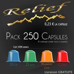 Pack of 250 Relief capsules