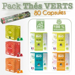 Pack of Nespresso ® compatible Green Tea capsules