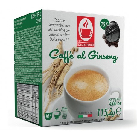 Capsules Ginseng compatibles avec Dolce Gusto ®.