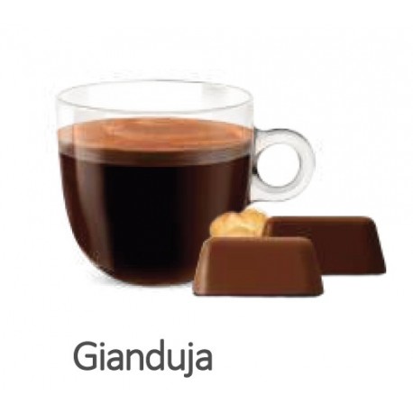 Nespresso ® compatible Italian chocolate capsules with hazelnuts