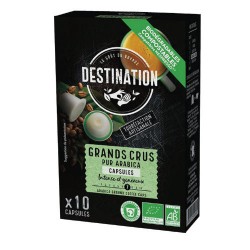 Capsules compatibles Nespresso ® Biodégradables Grands Crus Bio de Destination
