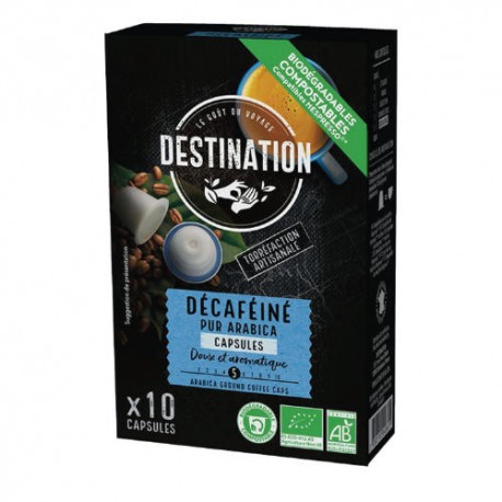 Capsules Biospresso compatibles Nespresso ® Déca Bio de Destination