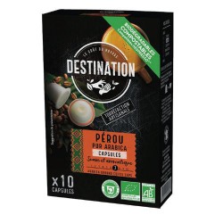 Capsules Biodégradables compatibles Nespresso ® Pérou de Destination