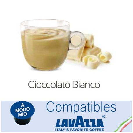 Capsules compatibles Lavazza A Modo Mio ® Chocolat blanc