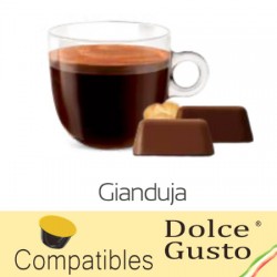 Dolce Gusto ® compatible Italian chocolate capsules with hazelnuts
