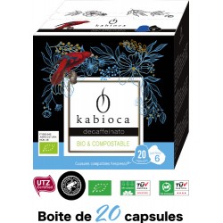 20 Capsules Déca Kabioca compatibles Nespresso ®