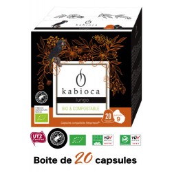20 Lungo Kabioca Capsules compatible with Nespresso ®