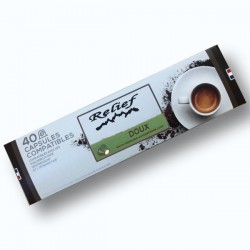Capsules Relief Doux compatibles Nespresso ®.