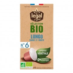 Capsules Café Legal Bio compatibles Nespresso ® Lungo