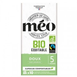 Capsules de café Bio Ambrée compatibles Nespresso ® de Méo