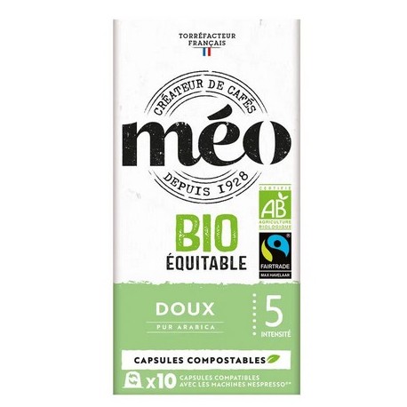Capsules de café Bio Ambrée compatibles Nespresso ® de Méo