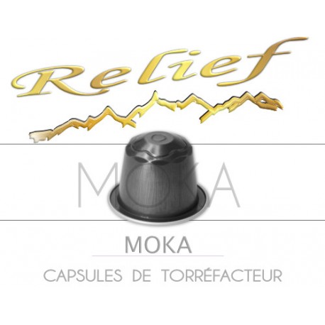 Capsules Relief Moka d'Ethiopid compatibles Nespresso ®.
