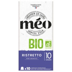 Ristretto BIO compatible Nespresso ® capsules from Méo coffees
