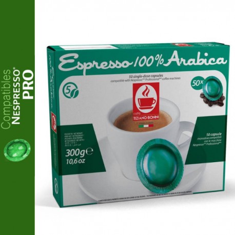 server Bezem Promotie Compatible capsules Nespresso Pro Espresso from Caffés Bonini