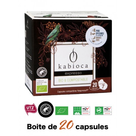 20 Capsules Expresso Kabioca compatibles Nespresso ®