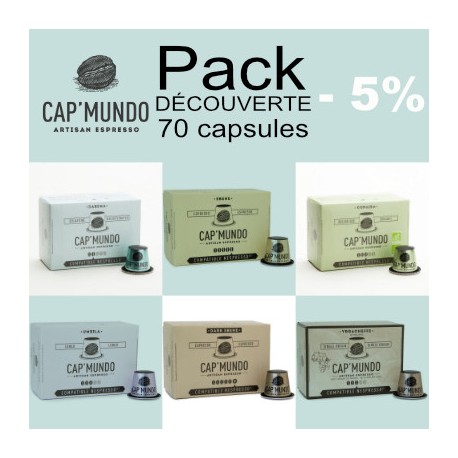 Cap Mundo discovery pack, Nespresso ® compatible capsules