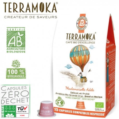 Adèle capsules compatibles Nespresso ® de Terramoka