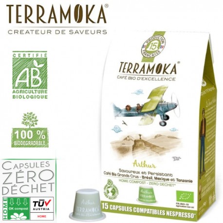 Arthur capsules zéro déchet compatibles Nespresso ® Terramoka sans alu