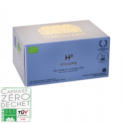 Capsules zéro déchet Terres de Café Ethiopie H3 bio compatibles Nespresso ®