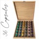 Coffret bois 36 capsules Nespresso ®